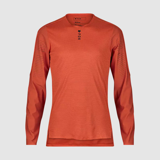 Polera Bicicleta Flexair Pro Manga Larga Naranjo Fox polera bicicleta fox mtb
