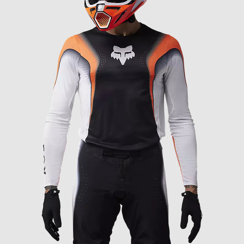 Polera Moto Flexair Infinite Naranjo/Negro Fox polera moto fox motocross