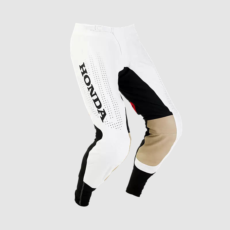 Pantalon Fox Moto Flexair Honda para Moto Blanco/Negro