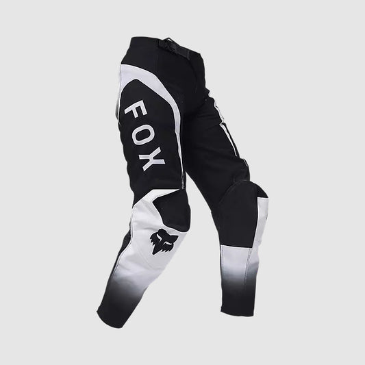 Pantalon Fox Moto Niño 180 Lean para Moto Negro/Blanco