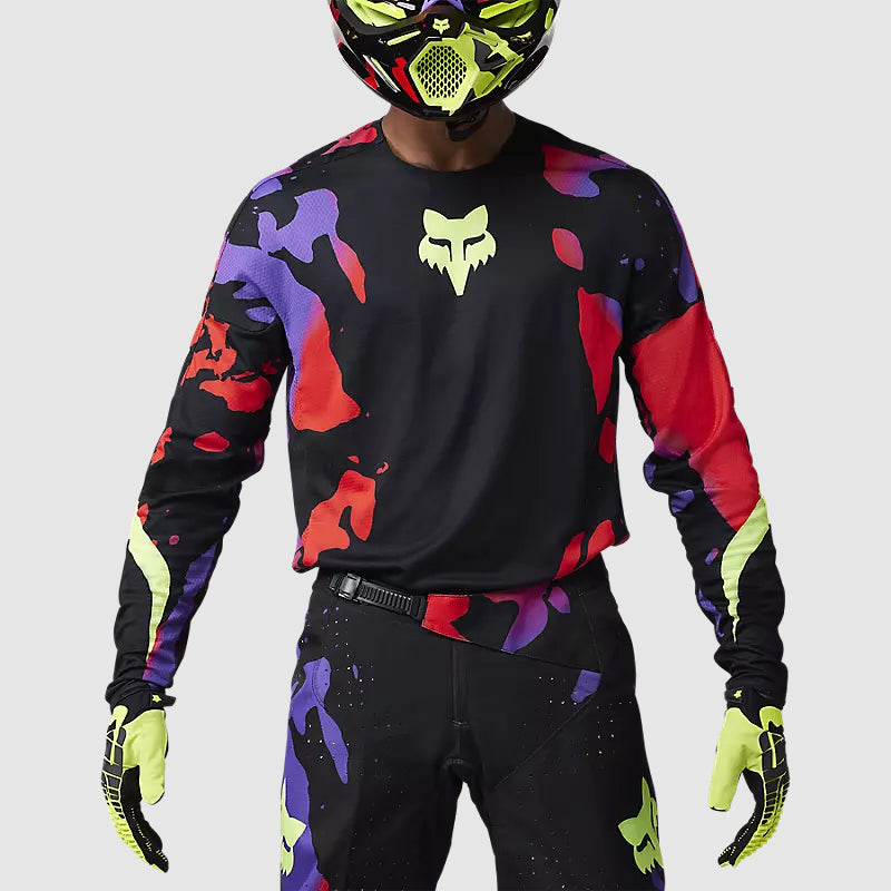 Polera Moto 360 Throttle Negro/Rojo Fox polera moto fox motocross