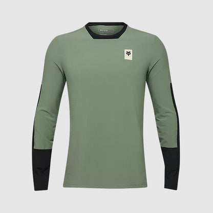 Polera Bicicleta Defend Thermal Manga Larga Verde Fox polera bicicleta fox mtb