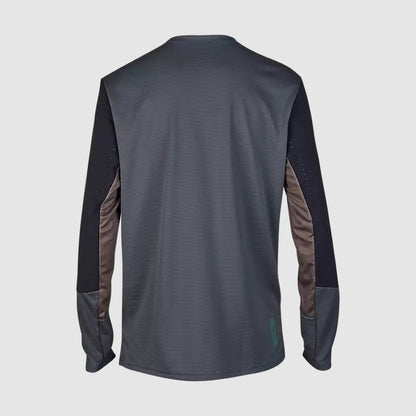 Polera Bicicleta Defend Manga Larga Gris Fox polera bicicleta fox mtb