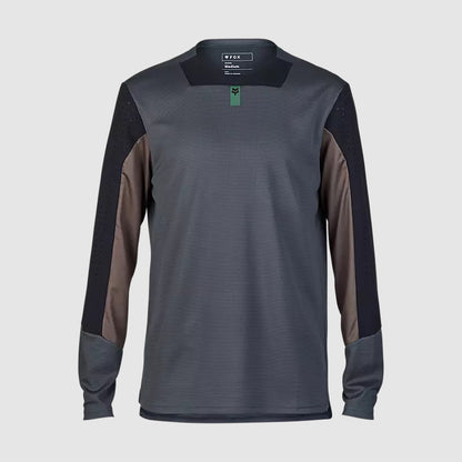 Polera Bicicleta Defend Manga Larga Gris Fox polera bicicleta fox mtb