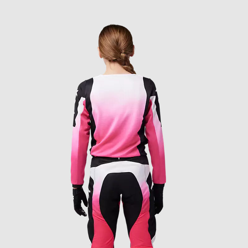 Polera Moto Niña 180 Lean Rosado/Negro Fox polera moto fox motocross