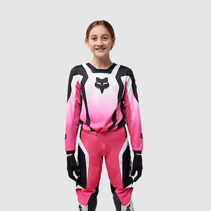 Polera Moto Niña 180 Lean Rosado/Negro Fox polera moto fox motocross