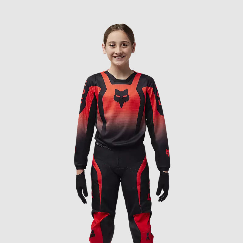 Polera Moto Niño 180 Lean Rojo Fox polera moto fox motocross