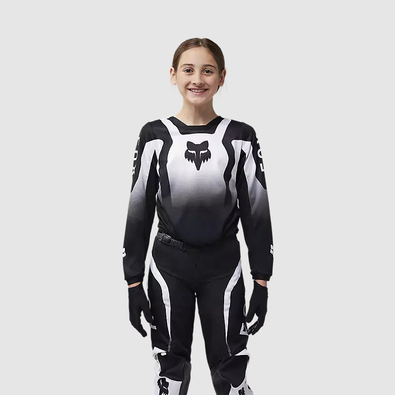 Polera Moto Niño 180 Lean Negro Fox polera moto fox motocross