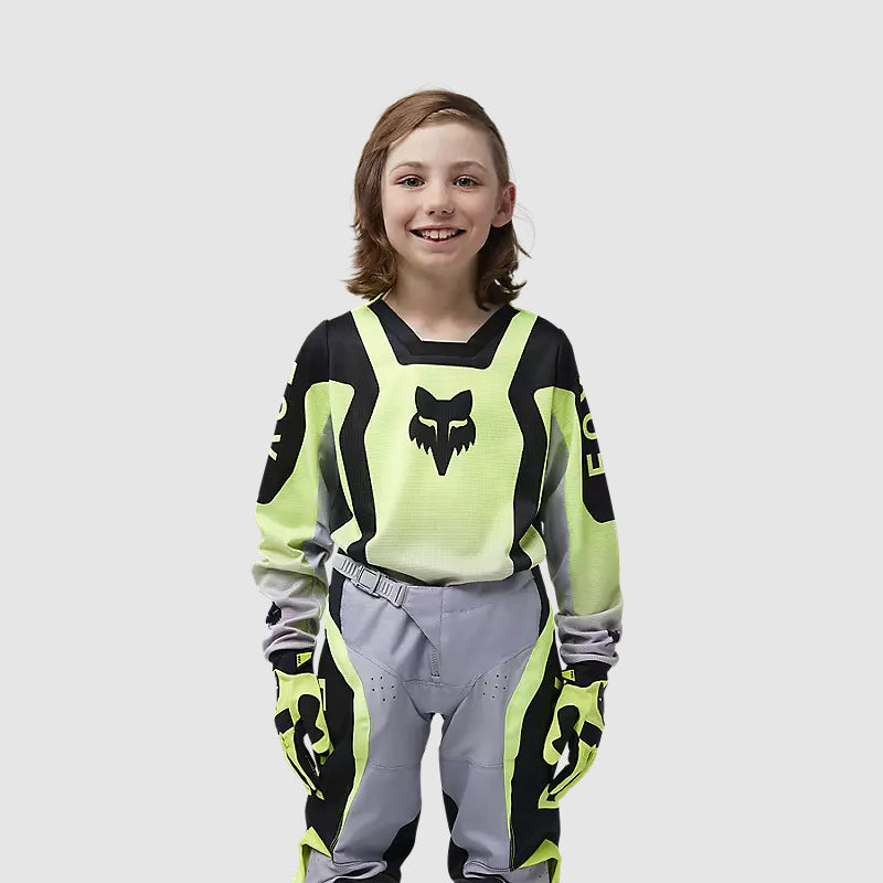 Polera Moto Niño 180 Lean Amarillo Fox polera moto fox motocross