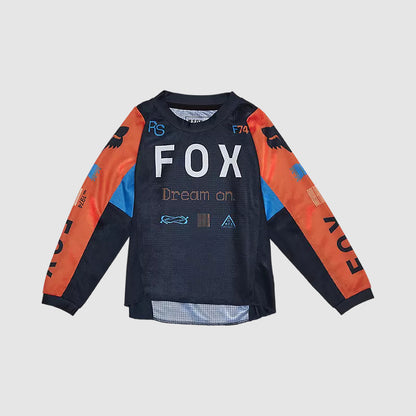 Polera Moto Infantil 180 Race Spec Azul Marino Fox polera moto fox motocross