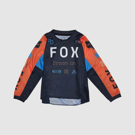 Polera Moto Infantil 180 Race Spec Azul Marino Fox polera moto fox motocross