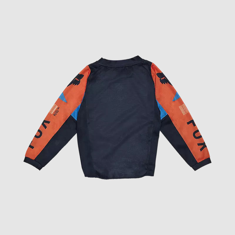 Polera Moto Infantil 180 Race Spec Azul Marino Fox polera moto fox motocross