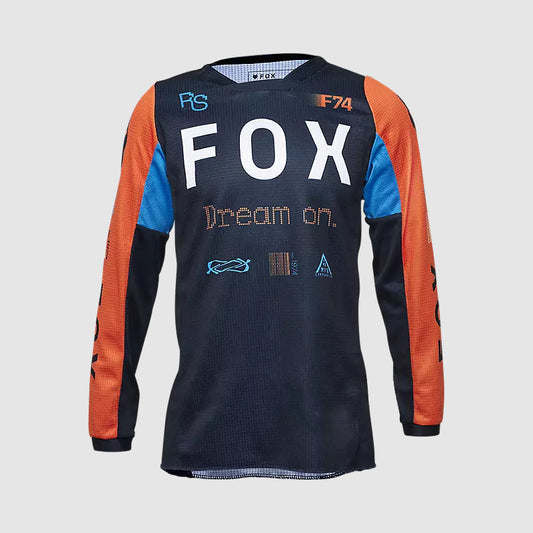 Polera Moto Niño 180 Race Spec Azul Marino Fox polera moto fox motocross