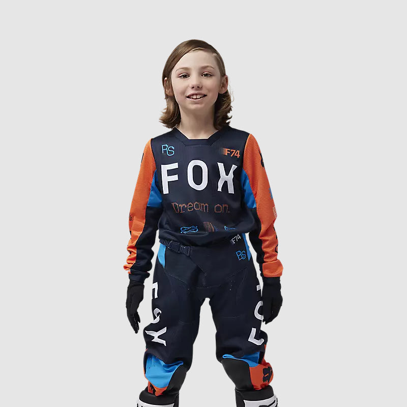 Polera Moto Niño 180 Race Spec Azul Marino Fox polera moto fox motocross