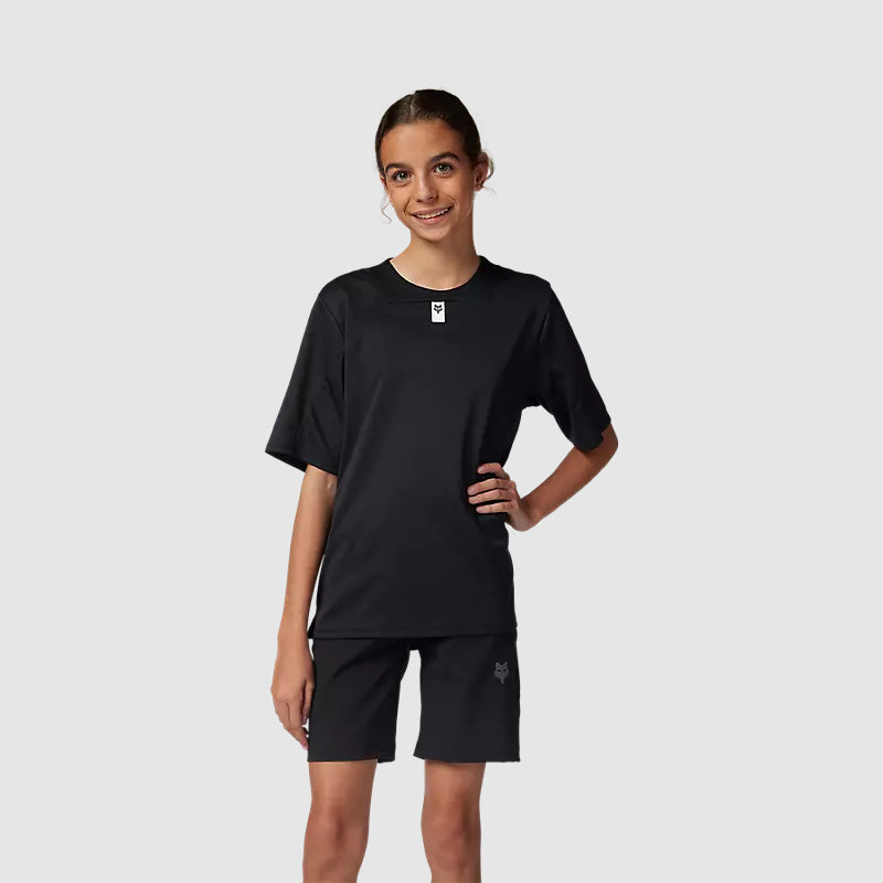 Polera Bicicleta Niño Defend Negro Fox polera bicicleta fox mtb