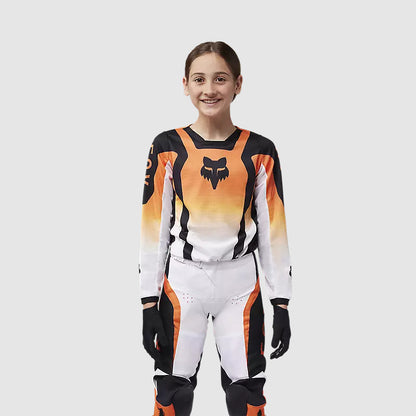 Polera Moto Niño 180 Lean Naranjo Fox polera moto fox motocross