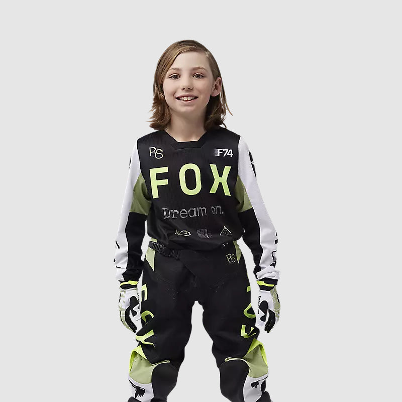 Polera Moto Niño 180 Race Spec Verde/Negro Fox polera moto fox motocross