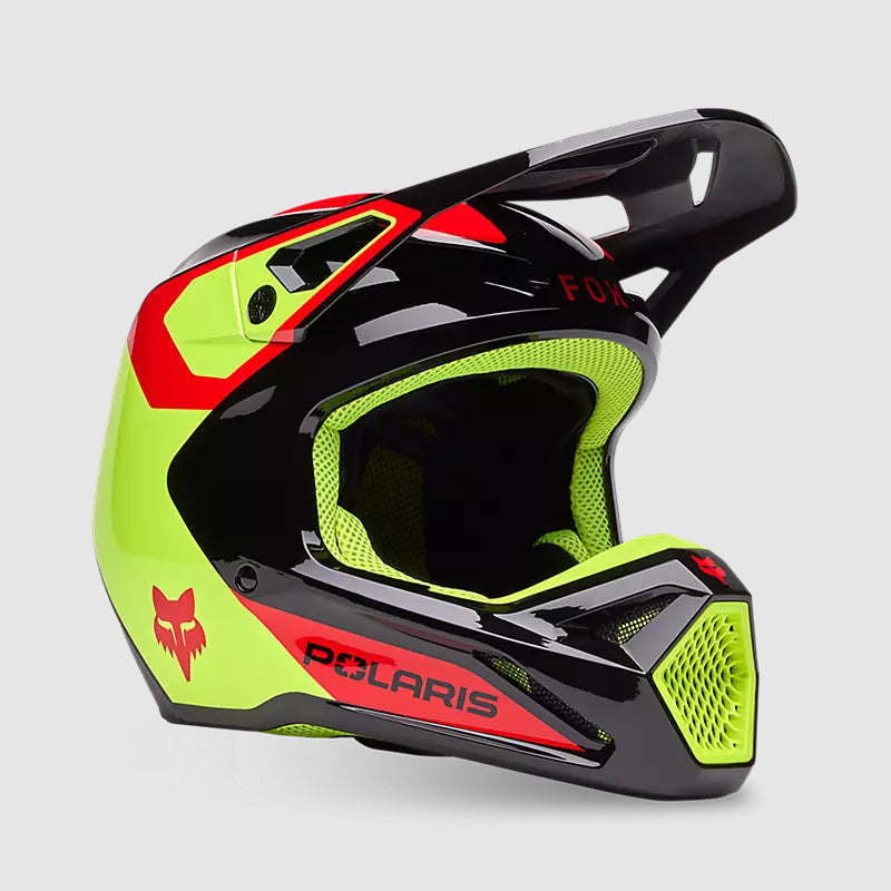 Casco Moto V1 Polaris Negro/Amarillo Fox | Casco Moto Fox casco fox racing motocross mtb