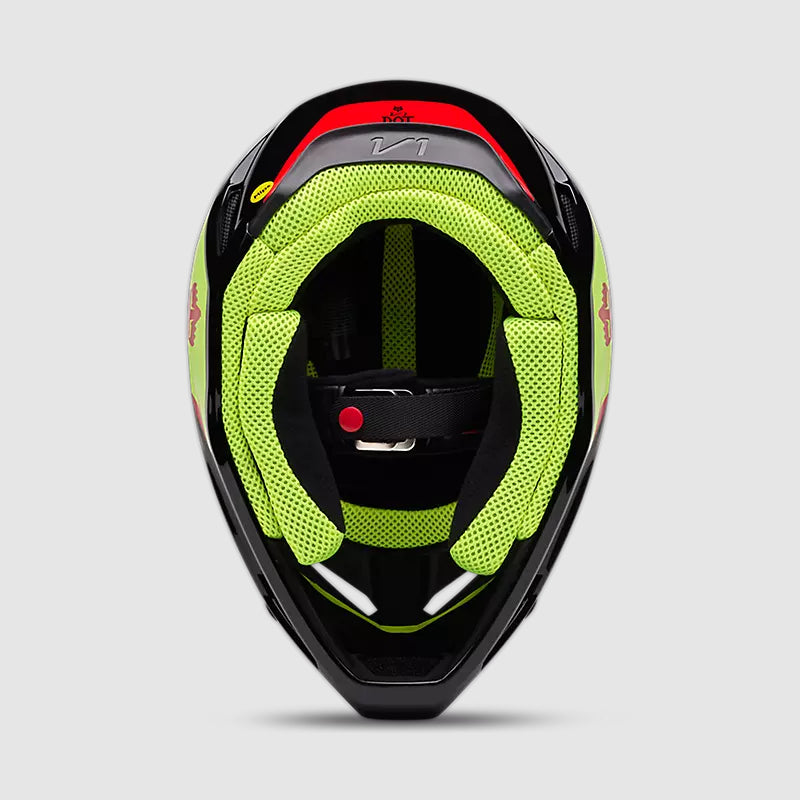 Casco Moto V1 Polaris Negro/Amarillo Fox | Casco Moto Fox casco fox racing motocross mtb