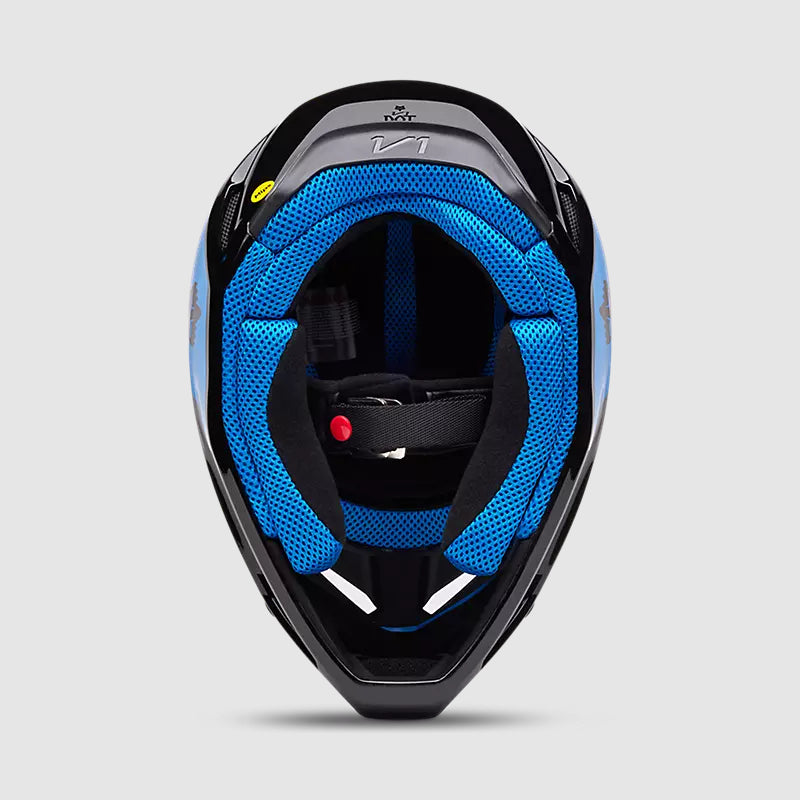 Casco Moto V1 Polaris Negro/Azul Fox | Casco Moto Fox casco fox racing motocross mtb