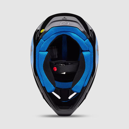 Casco Moto V1 Polaris Negro/Azul Fox | Casco Moto Fox casco fox racing motocross mtb