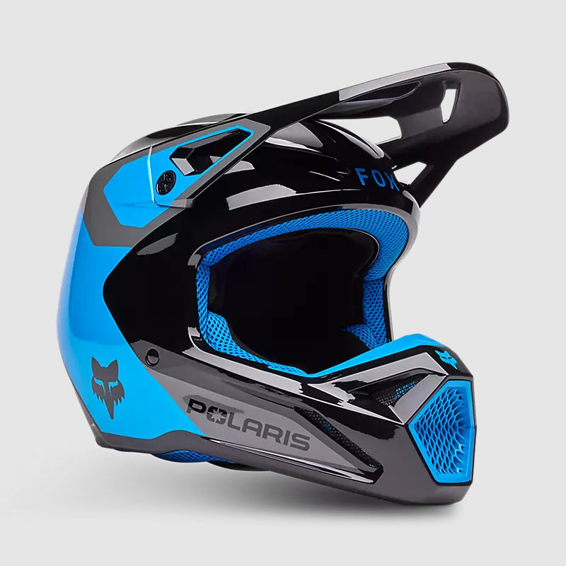 Casco Moto V1 Polaris Negro/Azul Fox | Casco Moto Fox casco fox racing motocross mtb