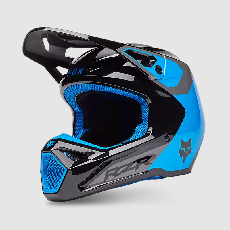 Casco Moto V1 Polaris Negro/Azul Fox | Casco Moto Fox casco fox racing motocross mtb