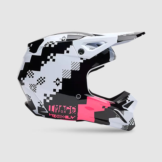 Casco Moto V1 Digi Image Negro/Rosado Negro Fox | Casco Moto Fox casco fox racing motocross mtb