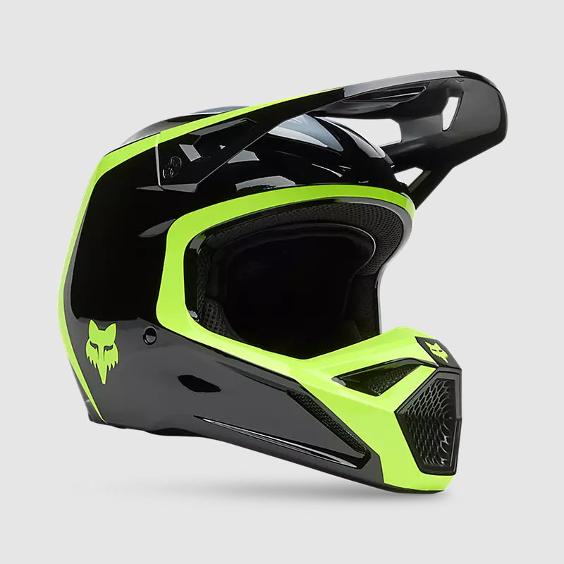 Casco Moto V1 Flow Negro/Amarillo Fox | Casco Moto Fox casco fox racing motocross mtb