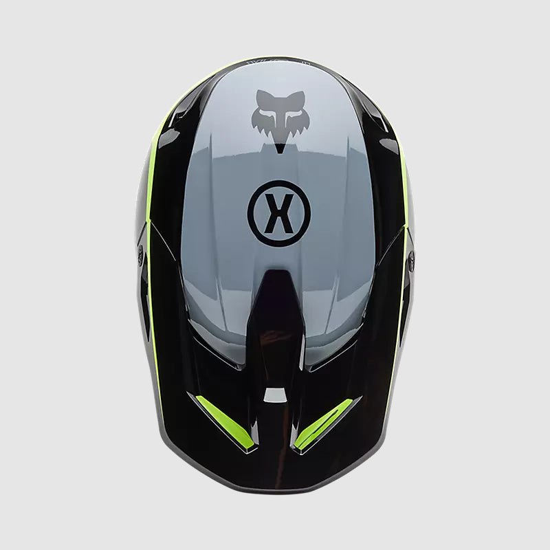 Casco Moto V1 Flow Negro/Amarillo Fox | Casco Moto Fox casco fox racing motocross mtb
