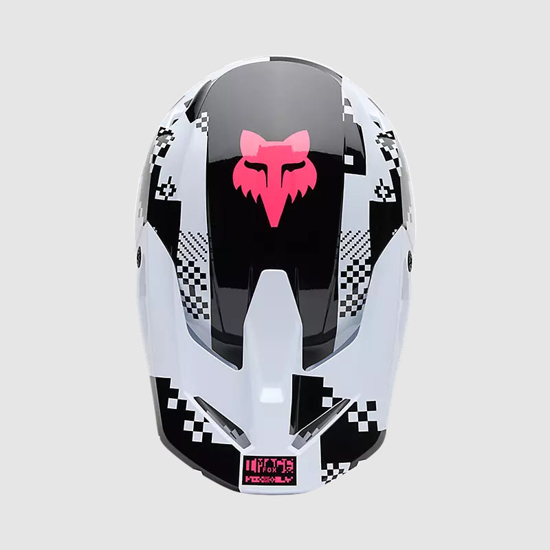 Casco Moto V1 Digi Image Negro/Rosado Negro Fox | Casco Moto Fox casco fox racing motocross mtb