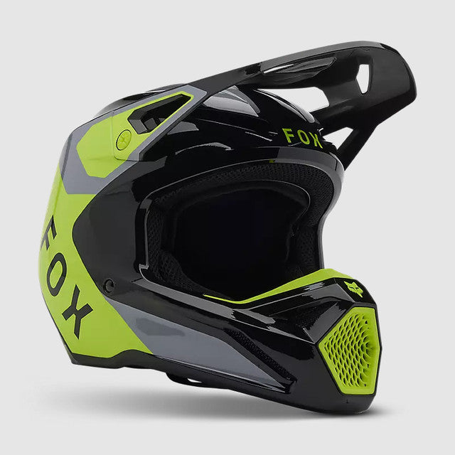 Casco Moto V1 Lean Gris/Amarillo Fox | Casco Moto Fox casco fox racing motocross mtb