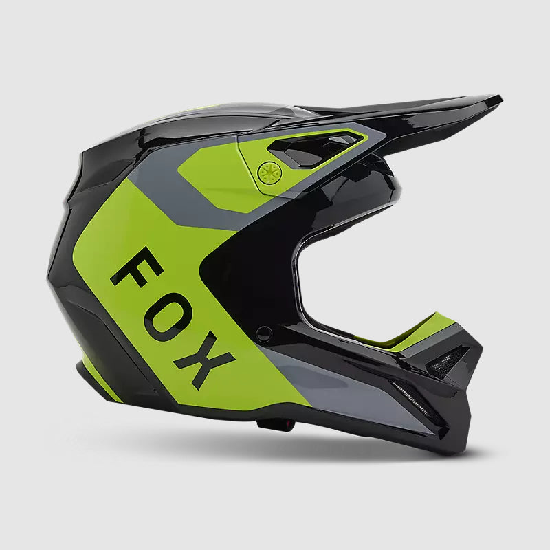 Casco Moto V1 Lean Gris/Amarillo Fox | Casco Moto Fox casco fox racing motocross mtb