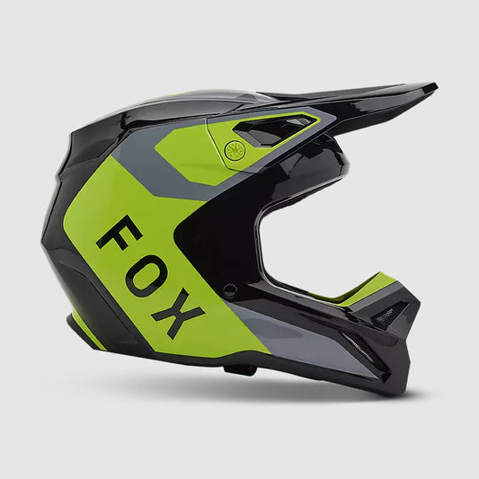 Casco Moto V1 Lean Gris/Amarillo Fox | Casco Moto Fox casco fox racing motocross mtb