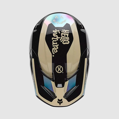 Casco Moto V1 Hello Future Negro/Cafe Fox | Casco Moto Fox casco fox racing motocross mtb
