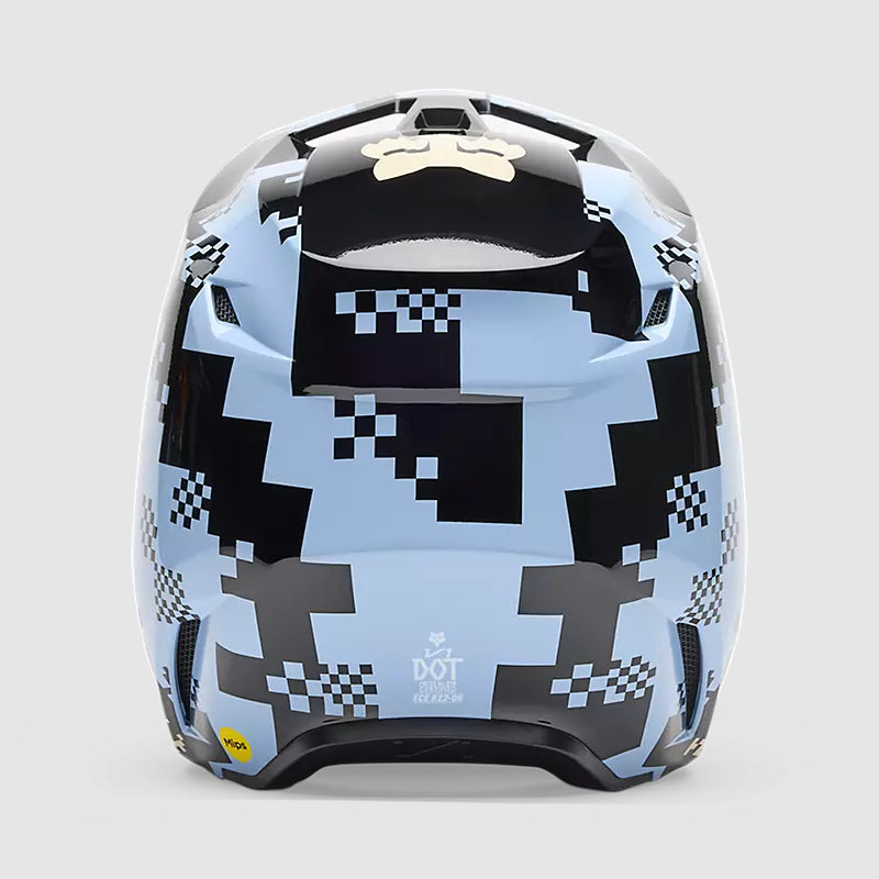 Casco Moto V1 Digi Image Azul Claro Fox | Casco Moto Fox casco fox racing motocross mtb