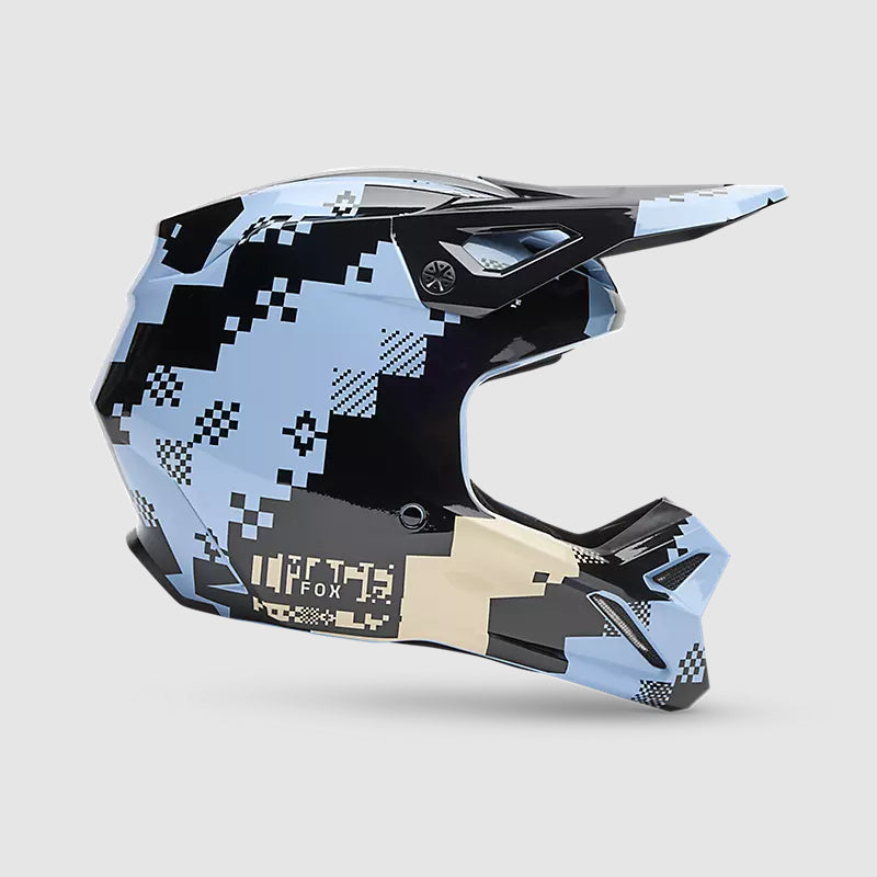 Casco Moto V1 Digi Image Azul Claro Fox | Casco Moto Fox casco fox racing motocross mtb