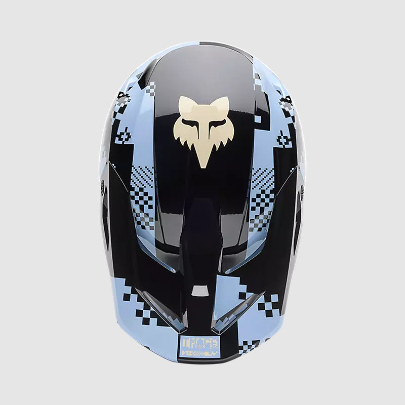 Casco Moto V1 Digi Image Azul Claro Fox | Casco Moto Fox casco fox racing motocross mtb