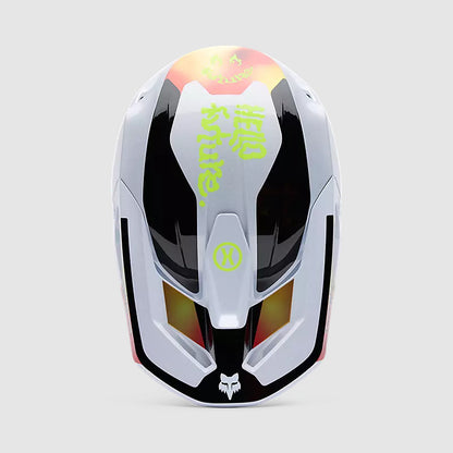 Casco Moto V1 Hello Future Blanco Fox | Casco Moto Fox casco fox racing motocross mtb