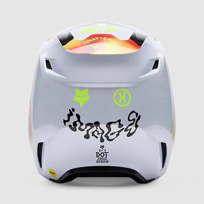Casco Moto V1 Hello Future Blanco Fox | Casco Moto Fox casco fox racing motocross mtb