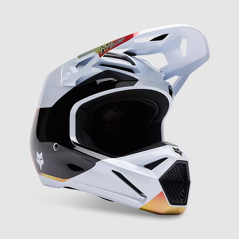 Casco Moto V1 Hello Future Blanco Fox | Casco Moto Fox casco fox racing motocross mtb