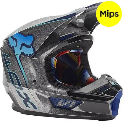 Casco Moto V1 CNTRO Gris Fox | Casco Moto Fox casco fox racing motocross mtb