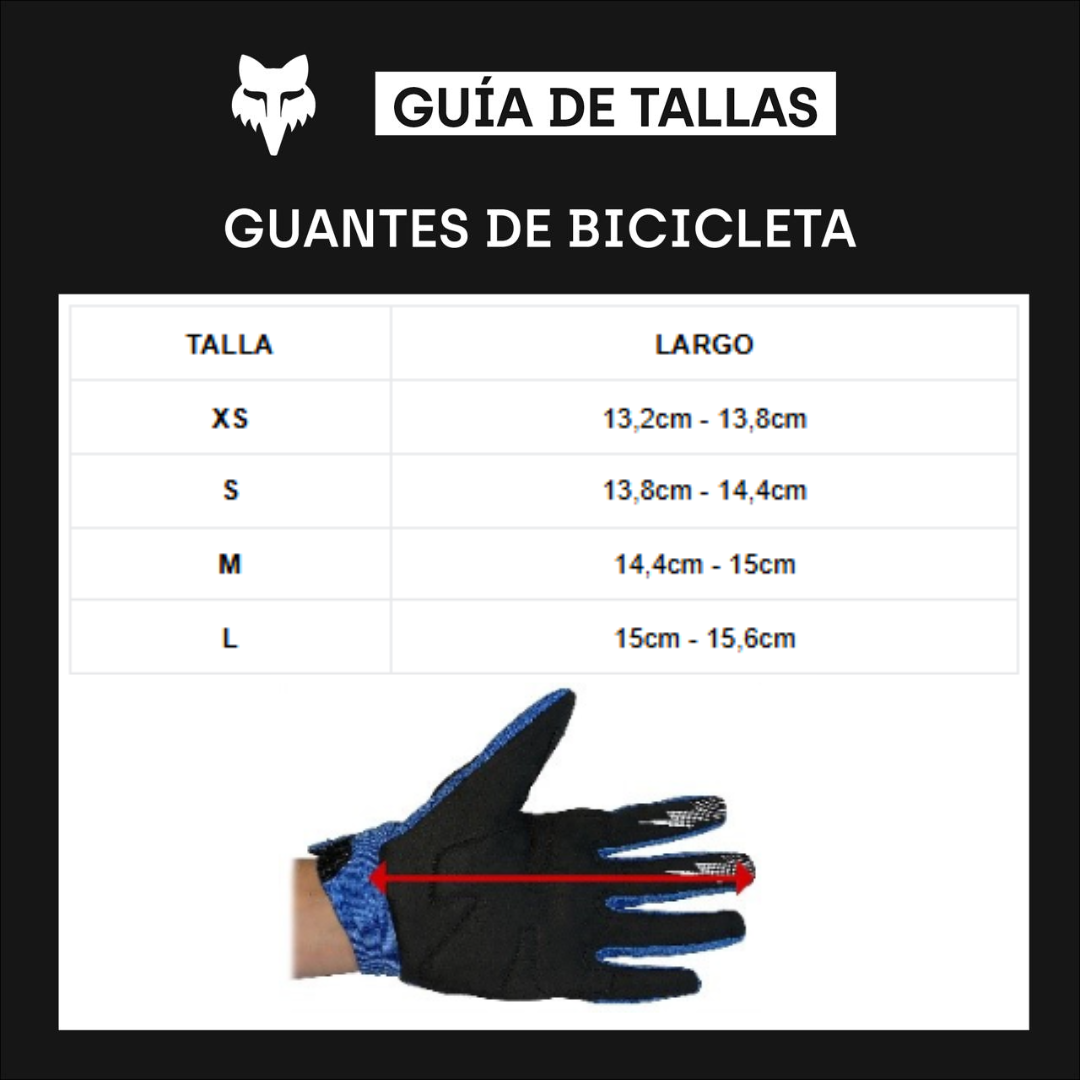 Guantes Bicicleta Niño Ranger Naranjo Fox - imagen 3