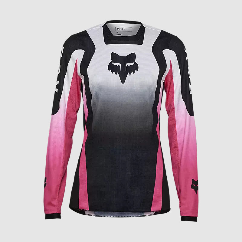 Polera Moto Mujer 180 Lean Negro/Rosado Fox polera moto fox motocross