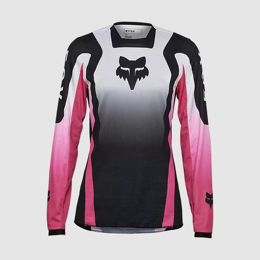 Polera Moto Mujer 180 Lean Negro/Rosado Fox polera moto fox motocross