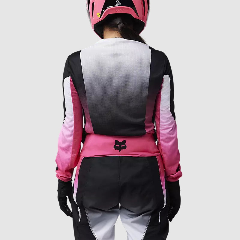 Polera Moto Mujer 180 Lean Negro/Rosado Fox polera moto fox motocross