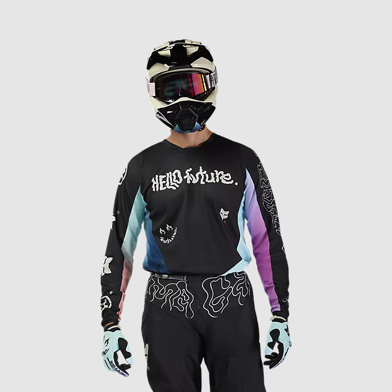Polera Moto 180 Hello Future Negro Fox polera moto fox motocross