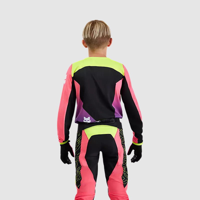 Polera Moto Niño 180 Elevated Negro/Rosado Fox polera moto fox motocross