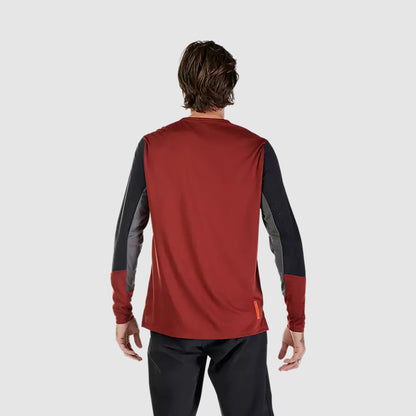 Polera Bicicleta Defend Manga Larga Marron Fox polera bicicleta fox mtb