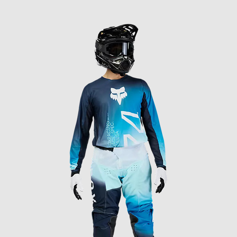 Polera Moto Air Haze 180 Azul Fox polera moto fox motocross
